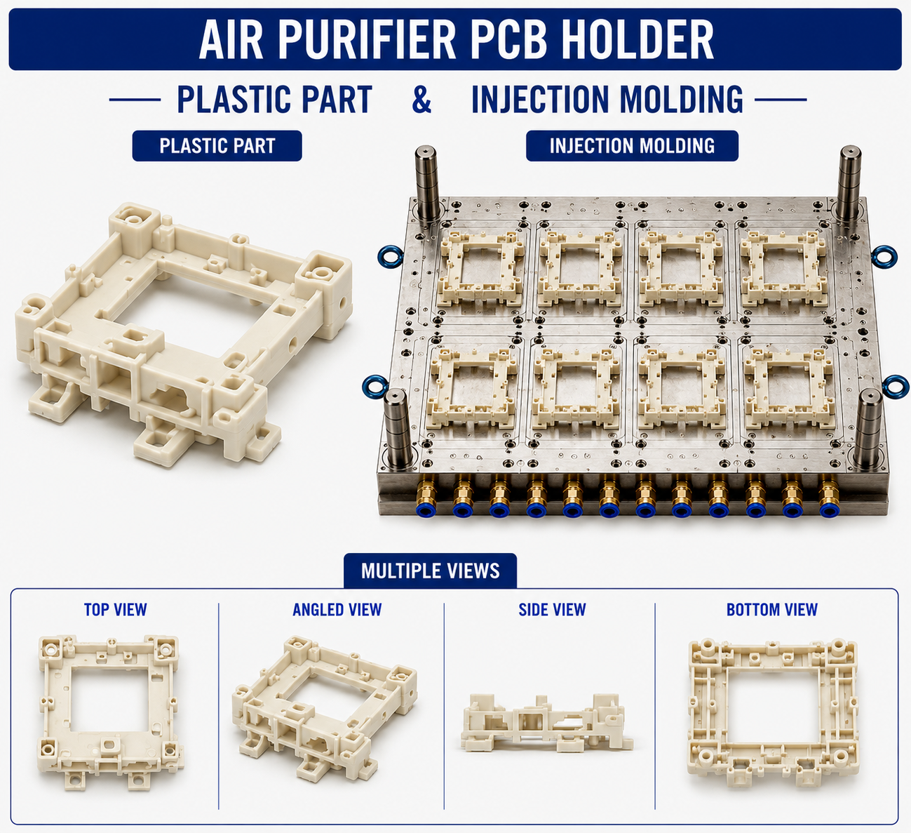 Air Purifier Plastic Pcb Holder Mould and Moulding Service